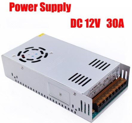 DC 12V 30A power supply unit for LED lighting systems